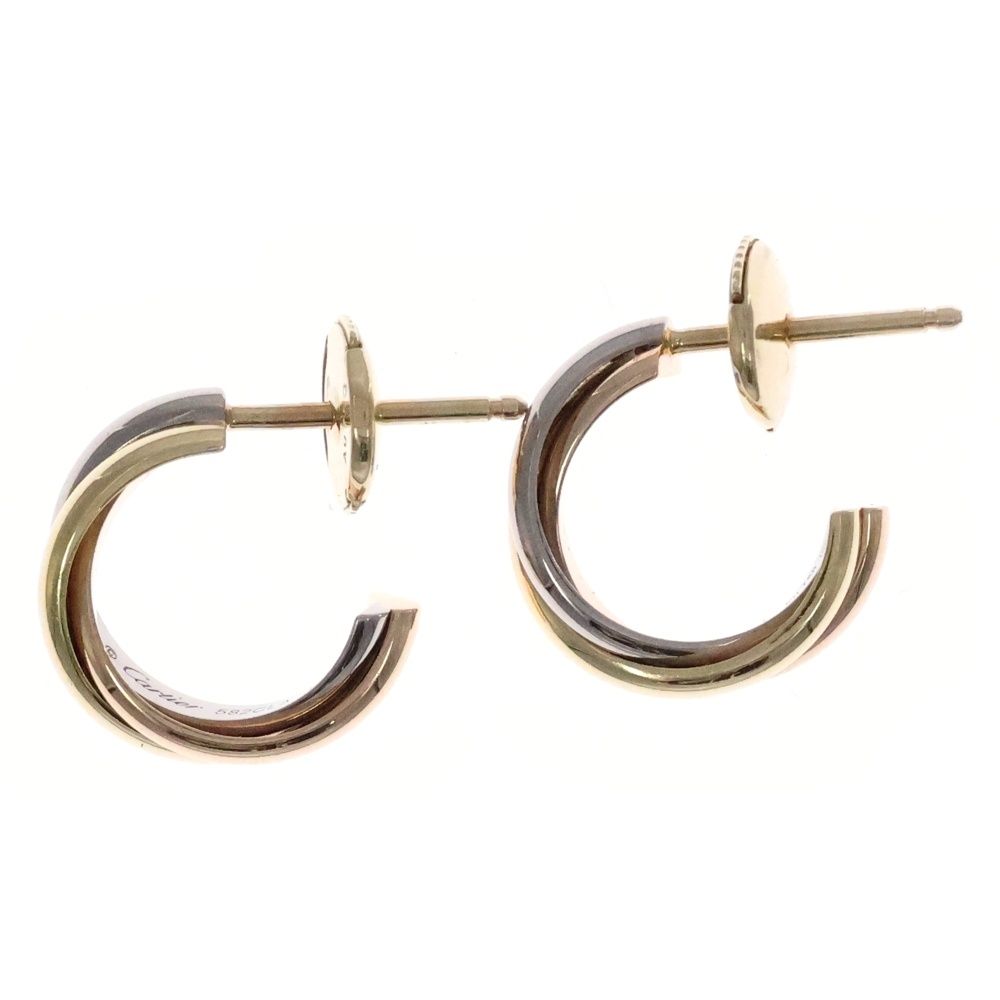 Cartier カルティエ K18 トリニティ ピアス ミニ カルティエ トリニティピアスミニ 3種の美しさが輝く♡【Cartier