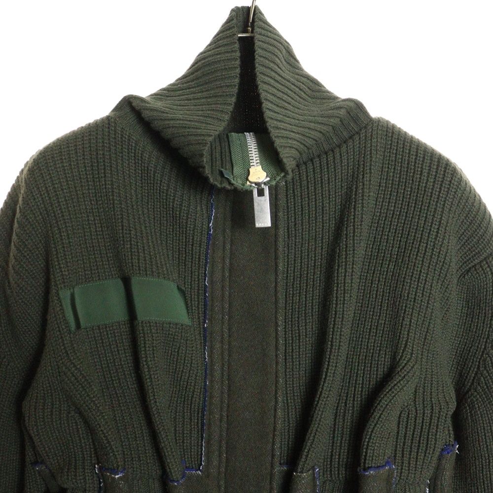 Sacai (サカイ) 19AW ニット切り替え マルチポケット ラインデザイン