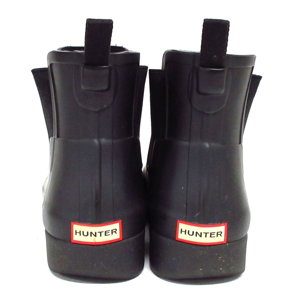 ✨美品✨HUNTER ハンター サイドゴア レインブーツ ブラック 27cm ハンター HUNTER サイドゴアショートレインブーツ レディース 表記無