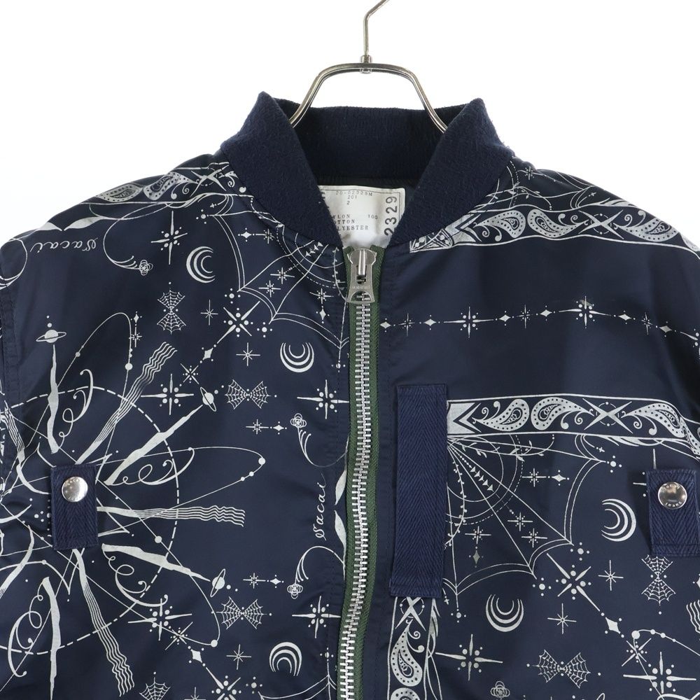 Sacai (サカイ) 20AW ×Dr.woo BANDANA PRINT MA-1 BOMBER JACKET