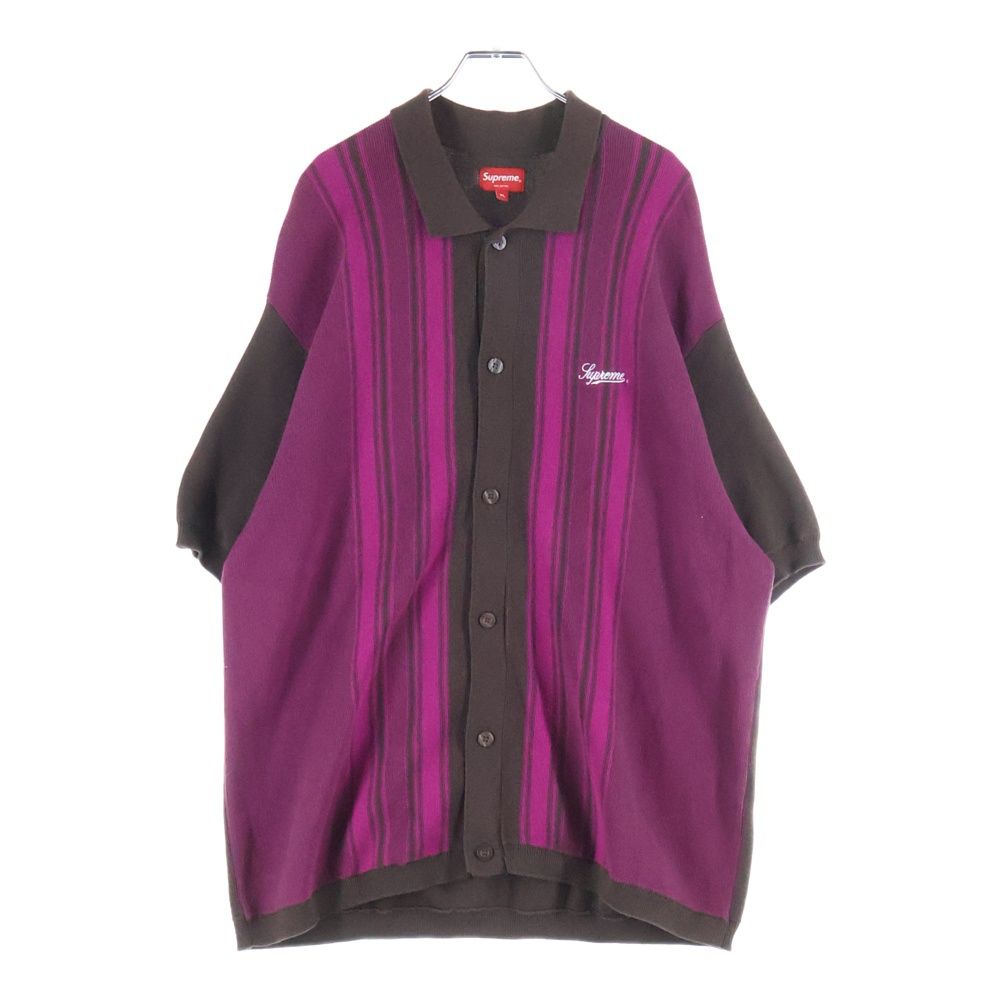 supreme 22ss 半袖ニットポロ SUPREME (シュプリーム) 22SS Stripe Button Up Polo ストライプ