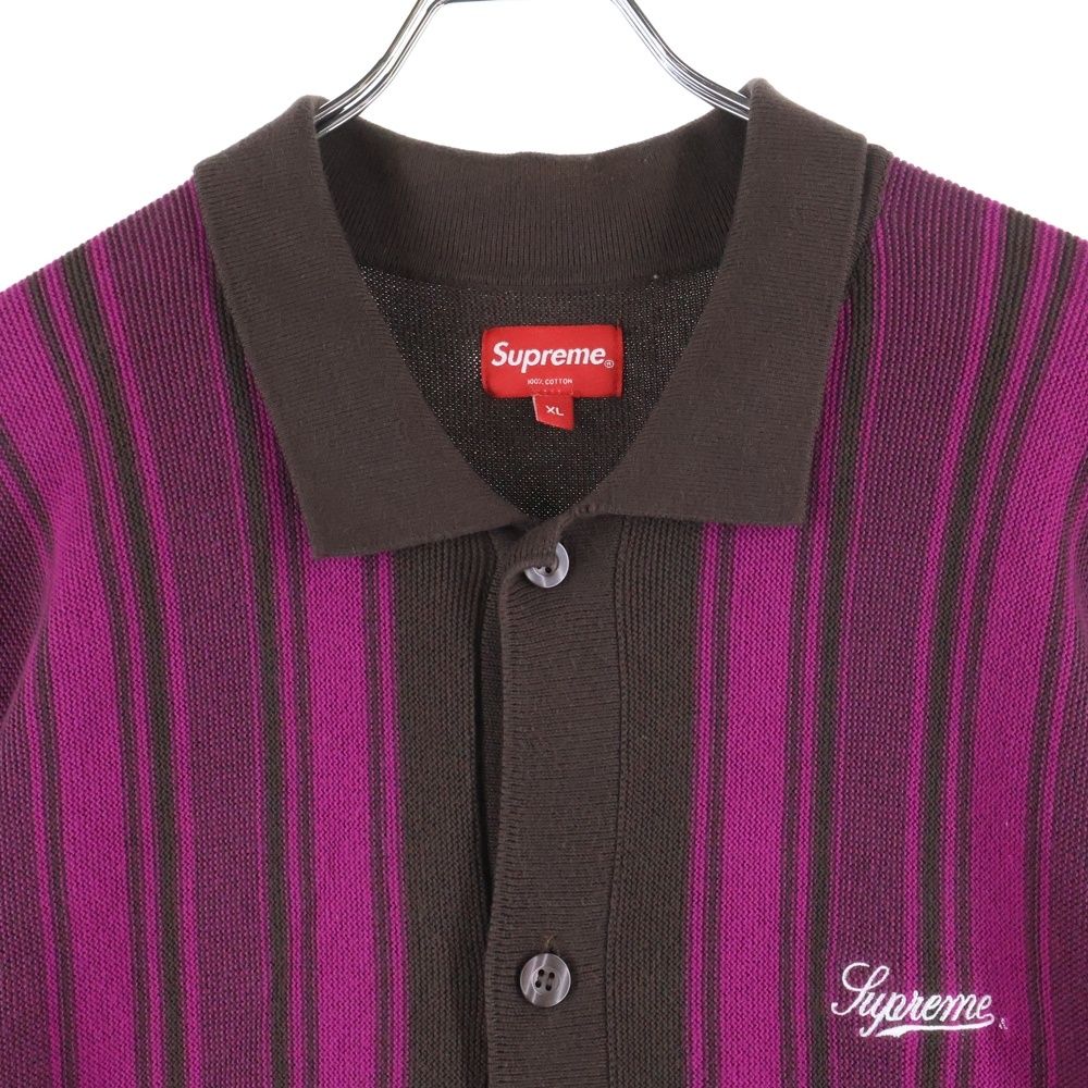 supreme 22ss 半袖ニットポロ SUPREME (シュプリーム) 22SS Stripe Button Up Polo ストライプ