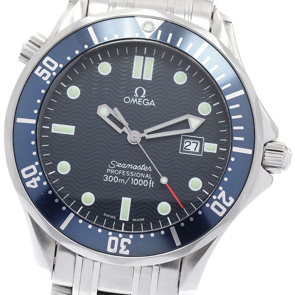 オメガ OMEGA 2541.80 シーマスター 300 デイト クォーツ メンズ 保証書付き_922199