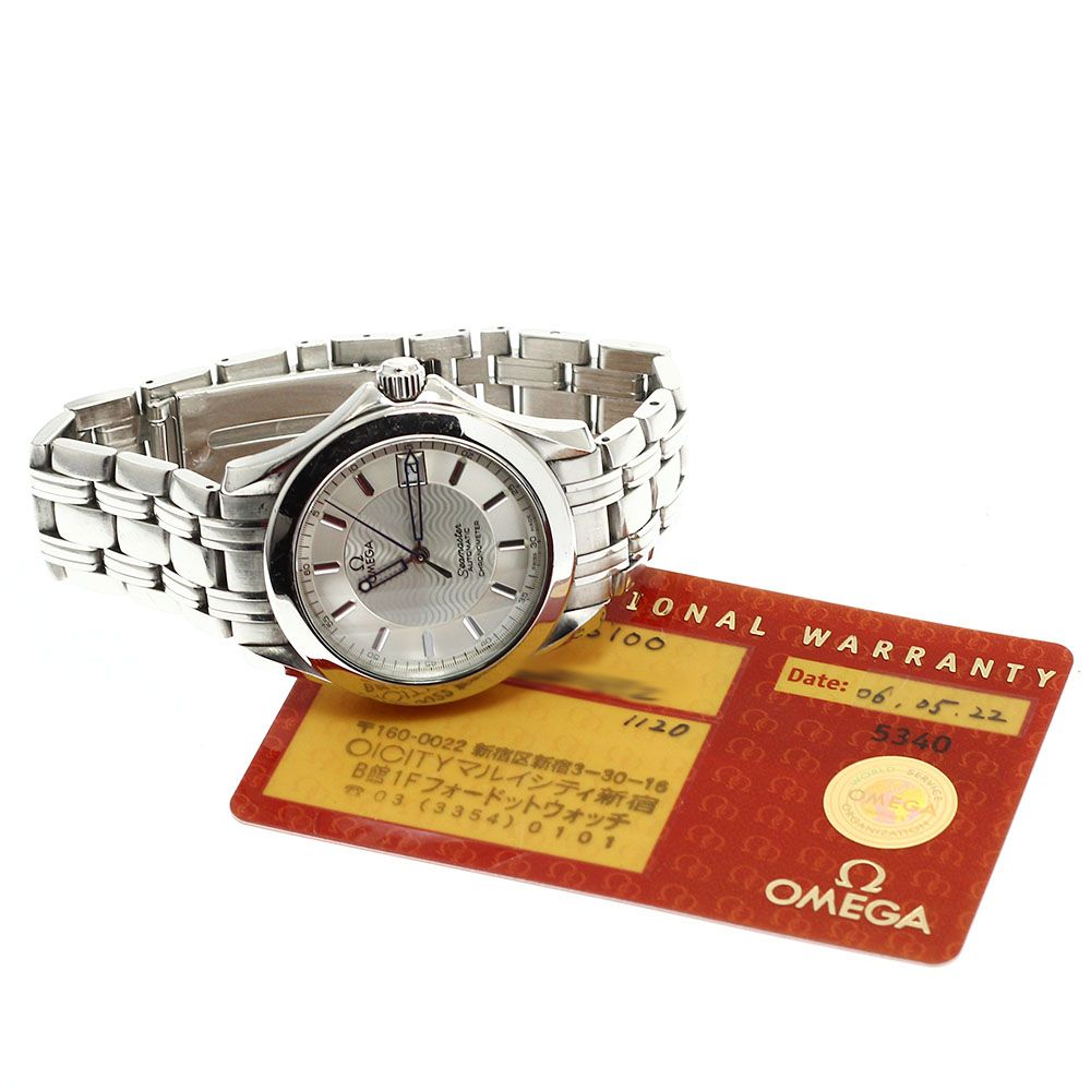 オメガ OMEGA 2501.31 シーマスター120 m デイト 自動巻き メンズ 保証書付き_933607