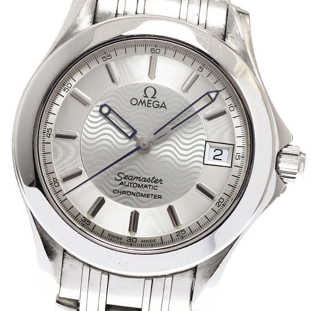 オメガ OMEGA 2501 31 シーマスター120m デイト 自動巻き メンズ 保証書付き_933607