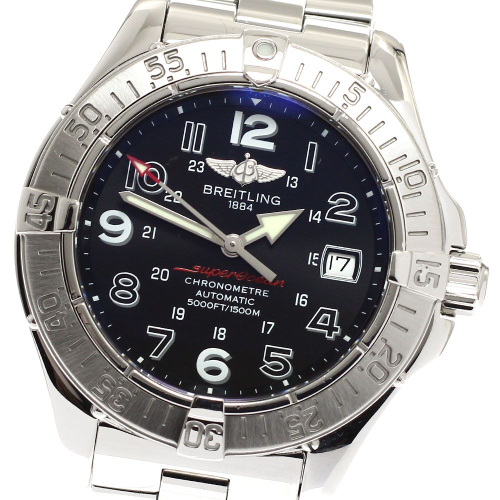 ブライトリング BREITLING A17360 スーパーオーシャン デイト 自動巻き メンズ 保証書付き_931790