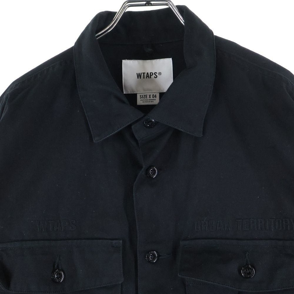 WTAPS ダブルタップス シャツ ブラック 黒 サイズ:S | 22SS コットンツイル ミリタリーシャツ (BUDS LS SHIRT COTTON TWILL) | トップス カジュアルシャツ 長袖【メンズ】【中古】【K4552】 WTAPS (ダブルタップス) 22SS BUDS LS COTTON TWILL コットンツイル