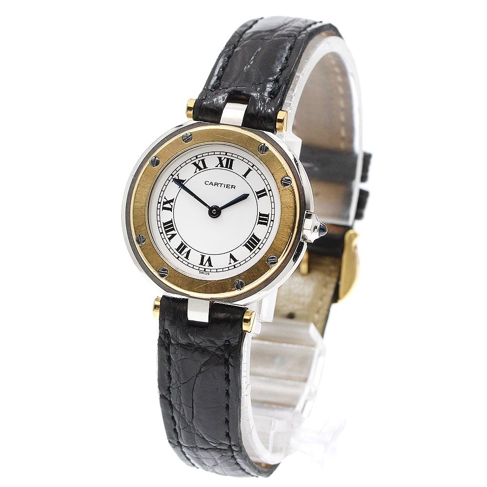 カルティエ CARTIER 84038243 サントスラウンドSM YGベゼル クォーツ レディース _933572 カルティエ CARTIER 84038243 サントスラウンドSM YGベゼル クォーツ