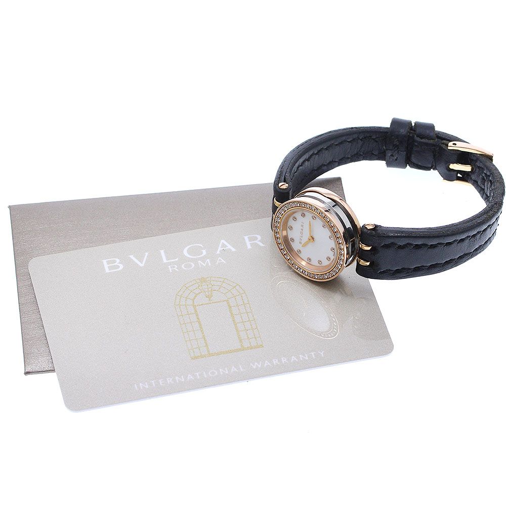 ブルガリ BVLGARI BZP 23 SG B-zero 1 12 Pダイヤ ダイヤベゼル クォーツ レディース 保証書付き_930250