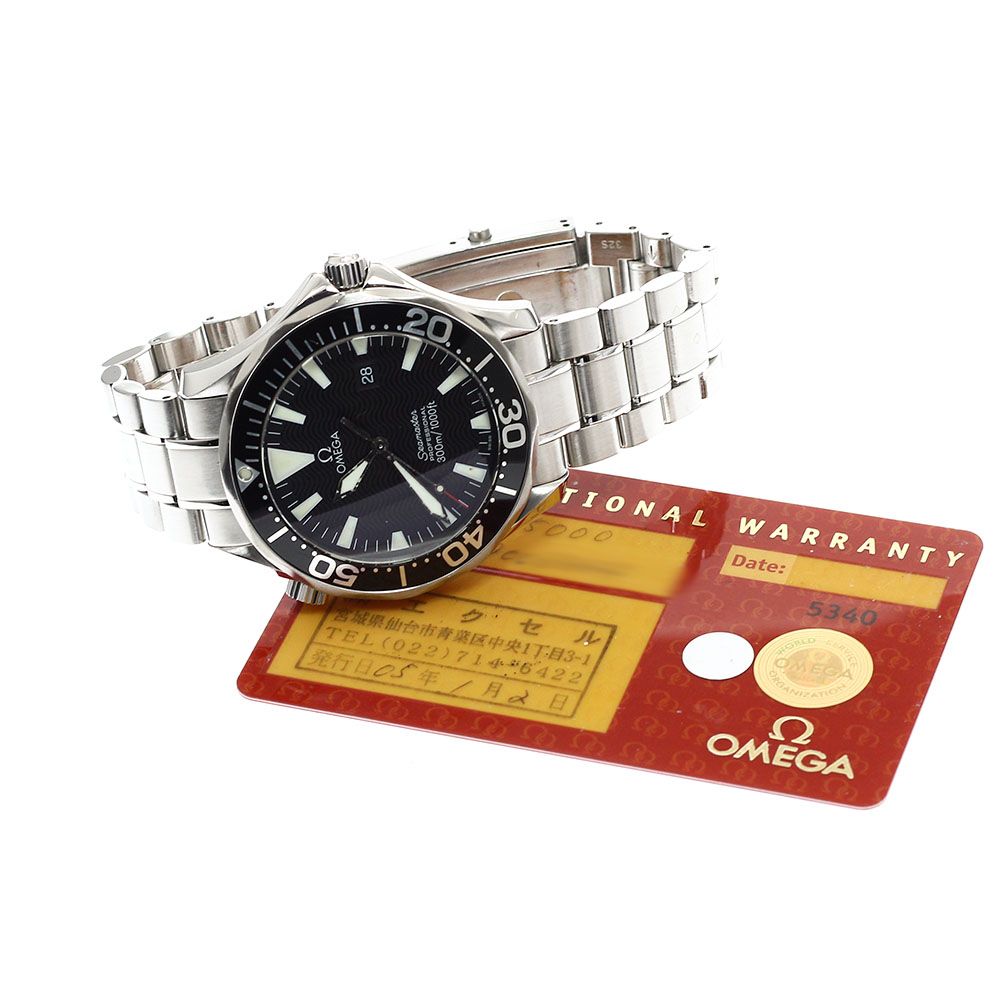 オメガ OMEGA 2264.50 シーマスター300 デイト クォーツ メンズ 保証書