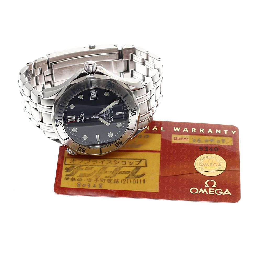 オメガ OMEGA 2251.80 シーマスター300 デイト 自動巻き メンズ 保証書付き_931707