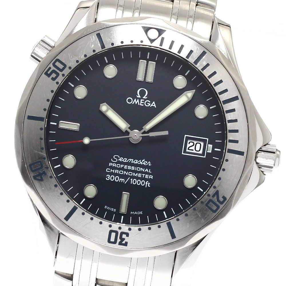 オメガ OMEGA 2251 80 シーマスター300 デイト 自動巻き メンズ 保証書付き_931707