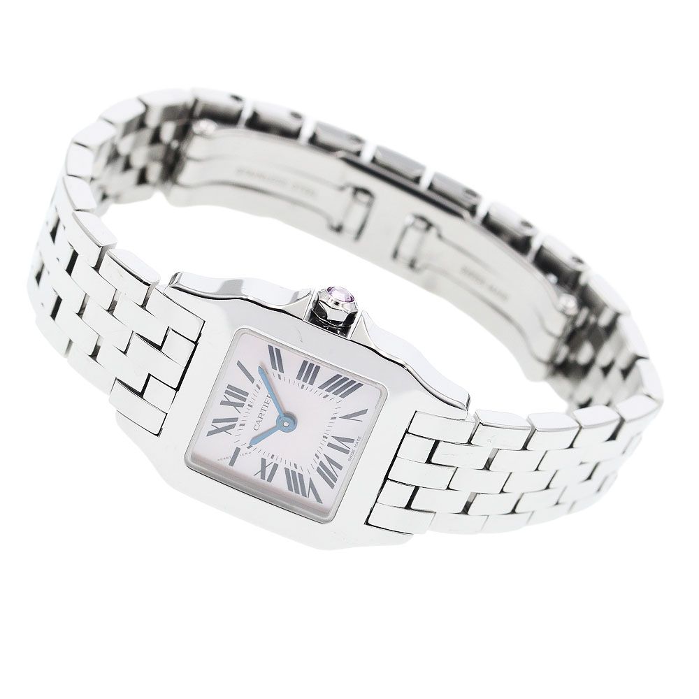 カルティエ CARTIER サントスドゥモワゼルSM ピンクシェル文字盤 クォーツ レディース _923147