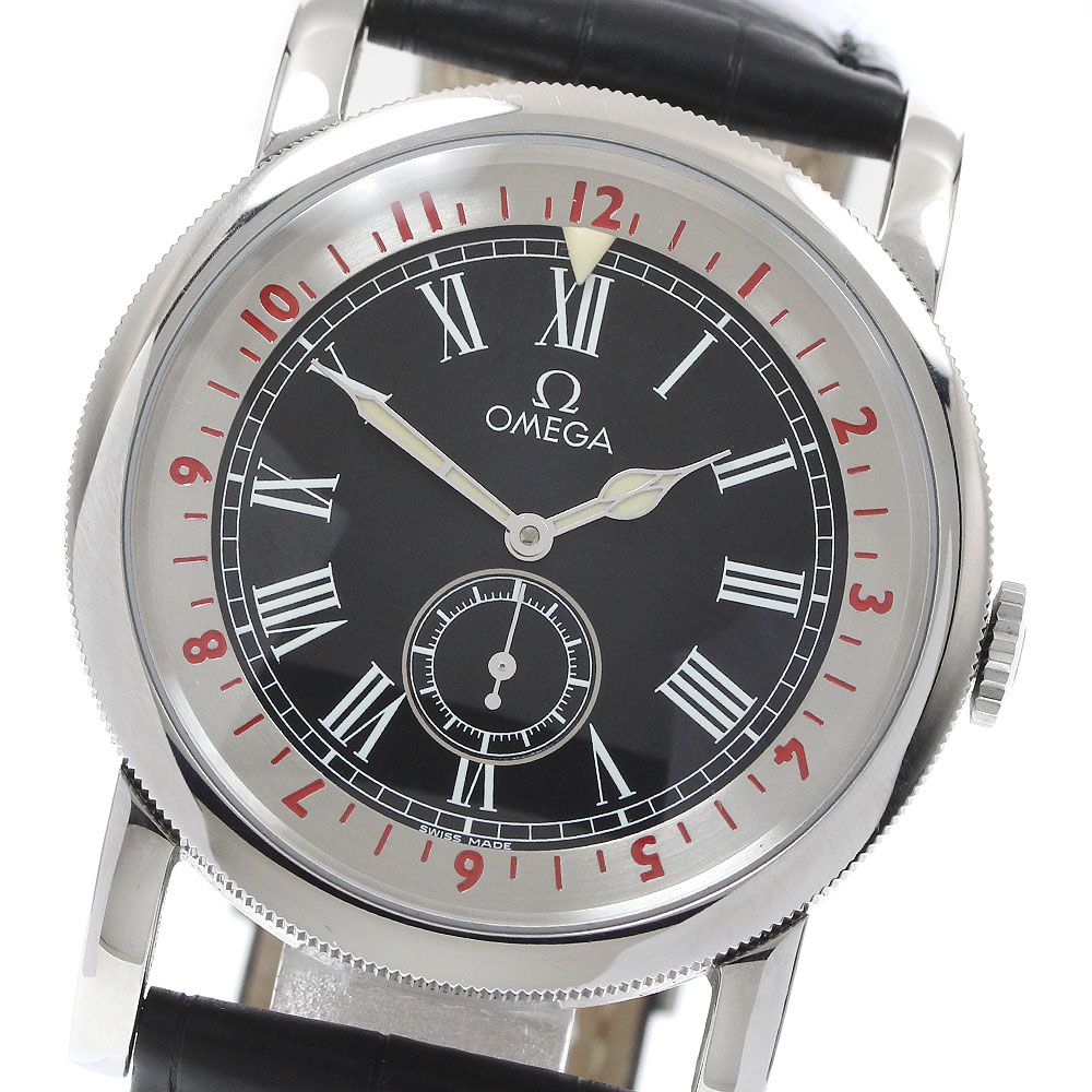 オメガ OMEGA 516 13 41 10 01 001 スペシャリティーズ パイロット スモールセコンド 自動巻き メンズ 箱 保証書付き_930763