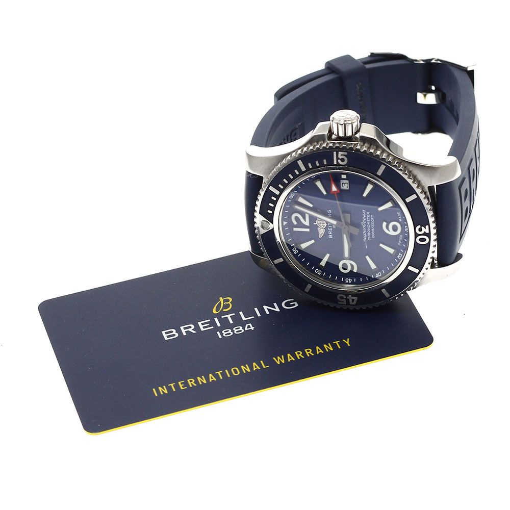  ベルト訳あり ブライトリング BREITLING A17367 スーパーオーシャン 44 デイト 自動巻き メンズ 保証書付き_934203 ブラック系 自動巻き時計 腕時計(アナログ)