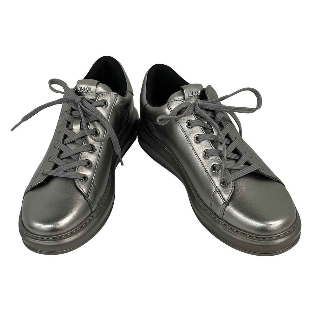 KARL カールラガーフェルド スニーカー US 10 メンズ - シルバー インソール取外し可 レザー