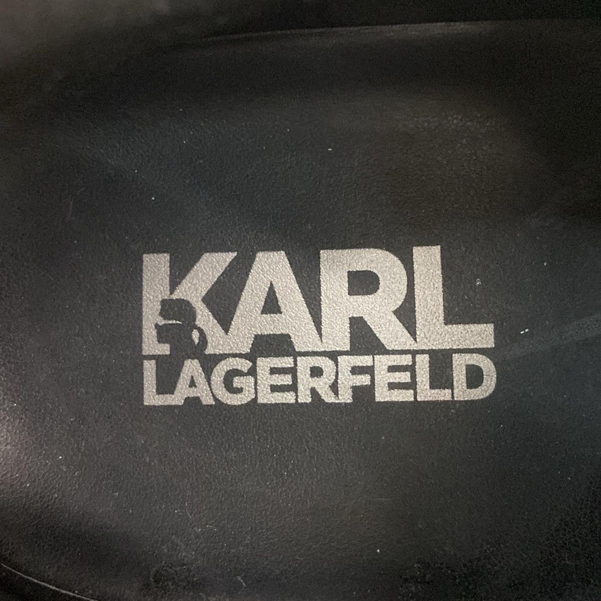  KARL カールラガーフェルド スニーカー US 10 メンズ - シルバー インソール取外し可 レザー スニーカー 靴