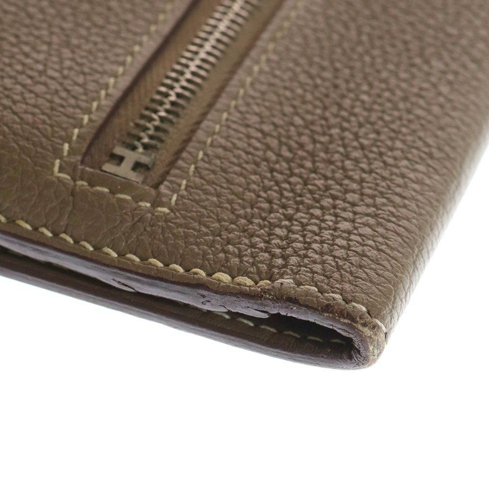 極美品◆HERMES ドゴン ロング エトゥープ 長財布 二つ折り財布 X刻印 極美品◇HERMES ドゴン ロング エトゥープ 長財布 二つ折り財布 X刻印 美