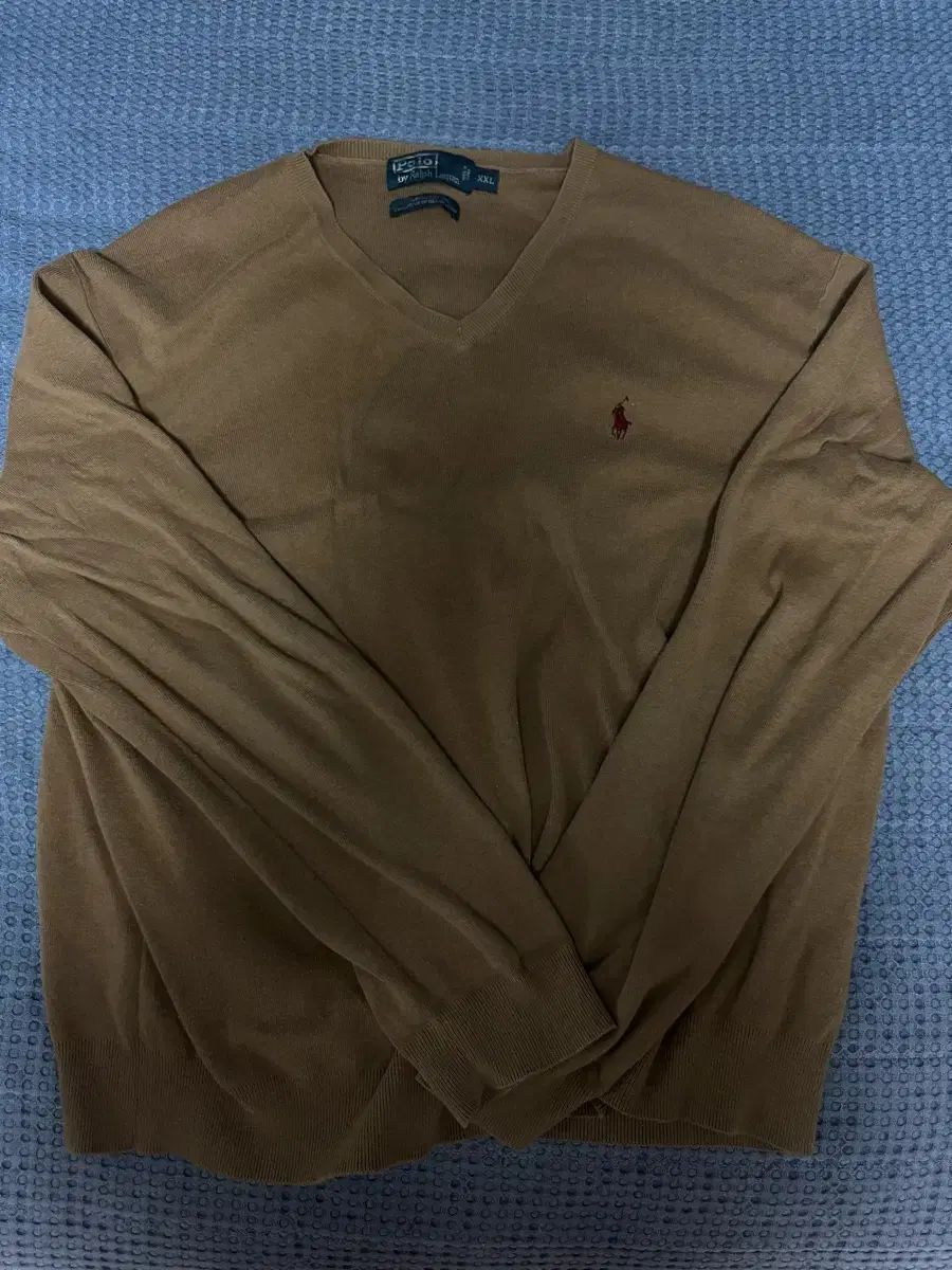 2 XL ポロ ラルフローレン ピマコットン Vネック ブラウン