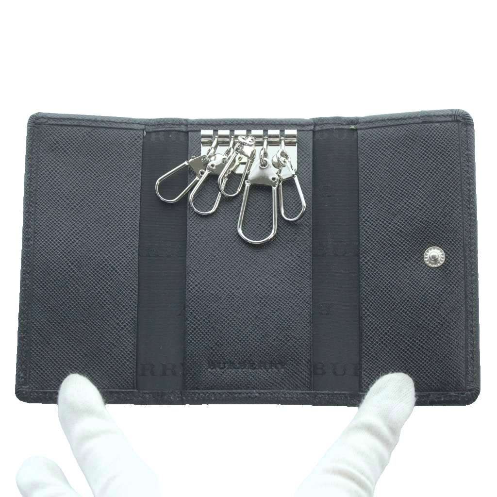 BURBERRY バーバリー ノバチェック 5連 キーケース レザー ブラック