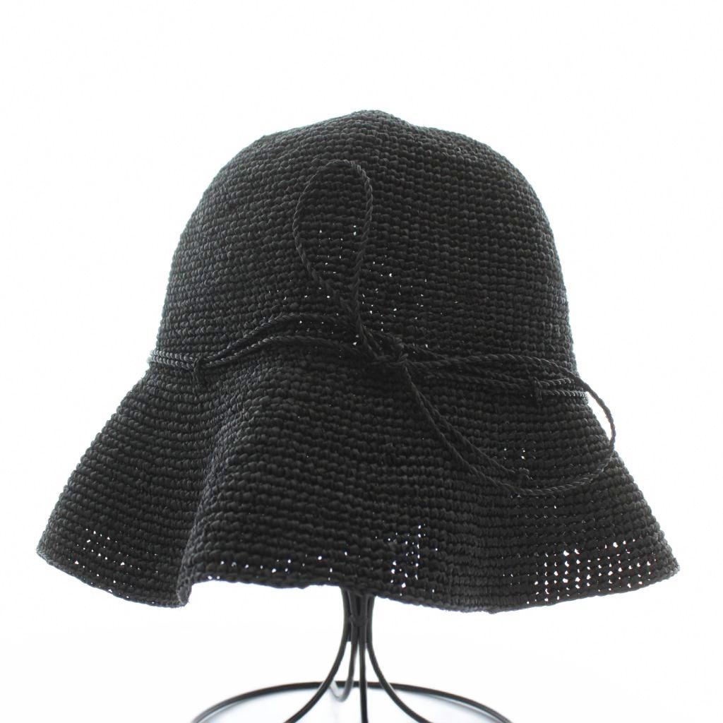 ヘレンカミンスキー　ラフィアハット 麦わら帽子　黒 ヘレンカミンスキー HELEN KAMINSKI ハット 麦わら帽子 ラフィア