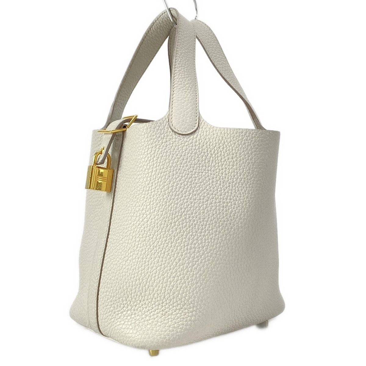 HERMES エルメス ハンドバッグ ピコタンロックPM クレ ゴールド金具