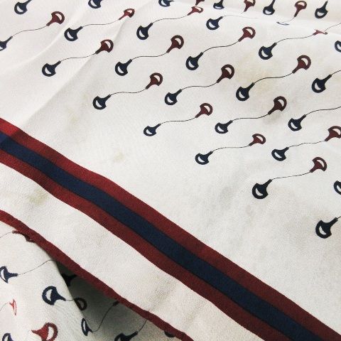 グッチ GUCCI 70s ヴィンテージ スカーフ シルク 絹 インター