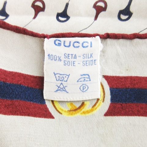 グッチ GUCCI 70s ヴィンテージ スカーフ シルク 絹 インター