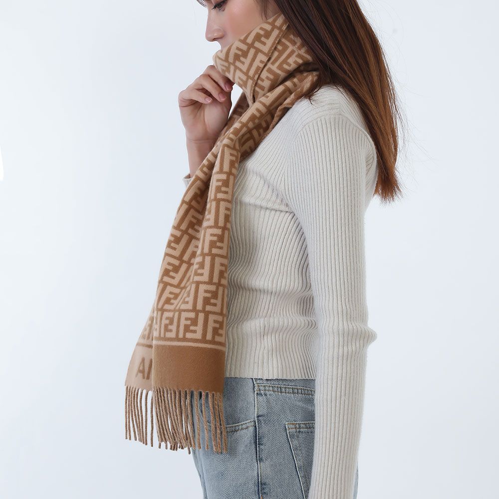 新品 FENDI フェンディ FENDI FXT113 AQCW F0QB FF キャメルウール