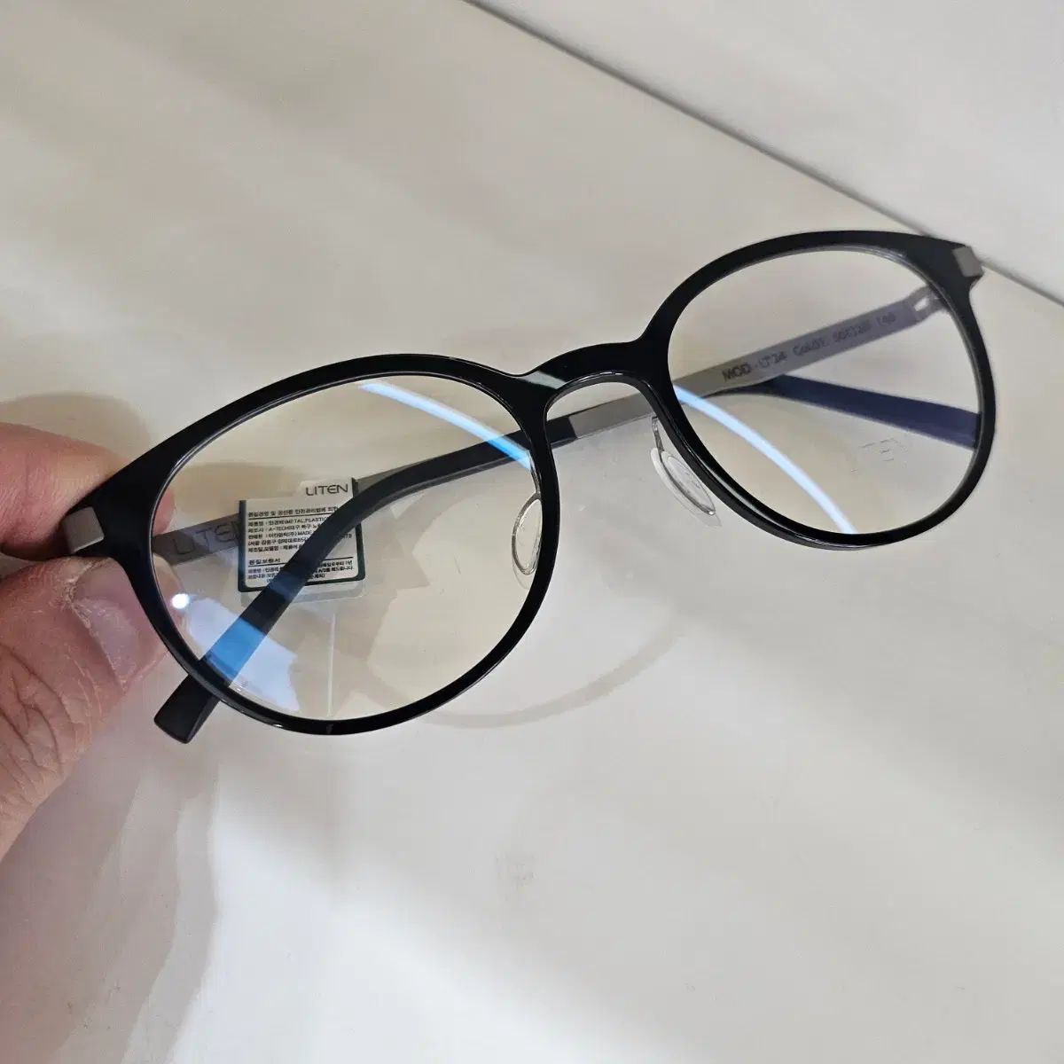 LITEN ライテン 黒 ウェリントン メガネ