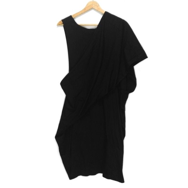 LIMI feu リミフゥ ワンピース サイズS レディース - 黒 ノースリーブ|ひざ丈|変形デザイン