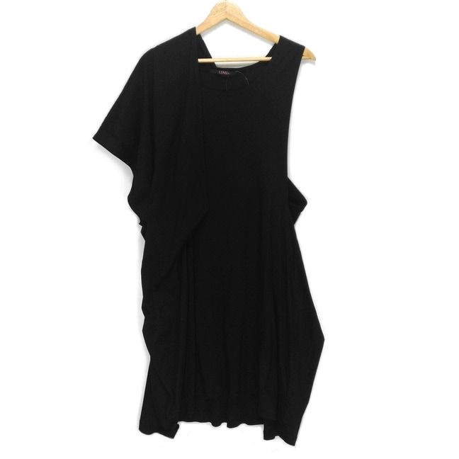 LIMI feu(リミフゥ) ワンピース サイズS レディース - 黒 ノースリーブ