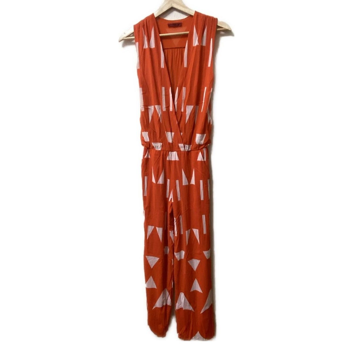 TAM ヴィヴィアンタム オールインワン サイズ0 XS レディース - オレンジ×白 フルレングス|メッシュ