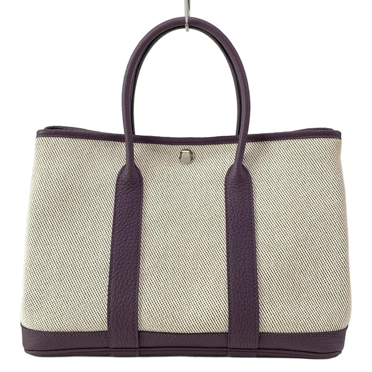 HERMES エルメス トートバッグ ガーデンパーティTPM エクリュ×カシス