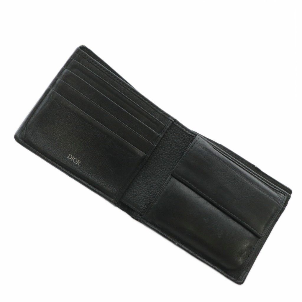 ディオールオム Dior HOMME Icon ウォレット 二つ折り 財布 レザー CD