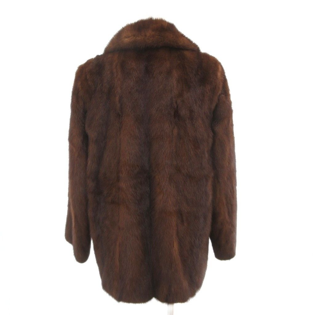 【中古】TAMARUYA FUR ファーコート ミンクファー 毛皮 13 茶 ブラウン 大きいサイズ /AE ■GY11 レディース TAMARUYA FUR ファーコート ミンクファー 毛皮 13 茶 ブラウン 大きい