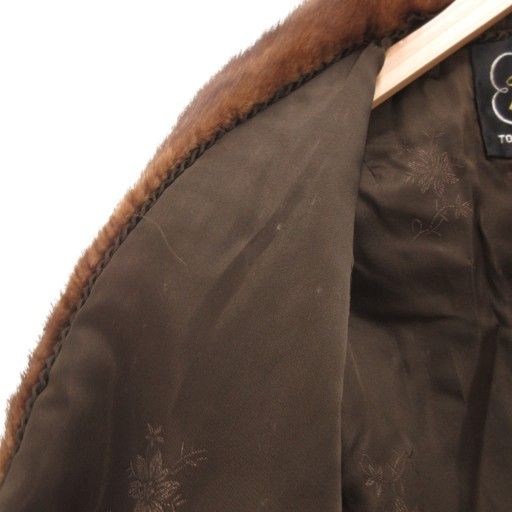 TAMARUYA FUR ファーコート ミンクファー 毛皮 13 茶 ブラウン 大きい