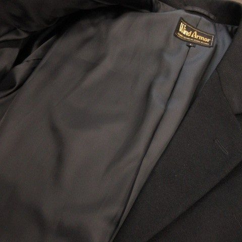 ウィンドアーマー WIND ARMOR チェスターコート ロング カシミヤ L 黒