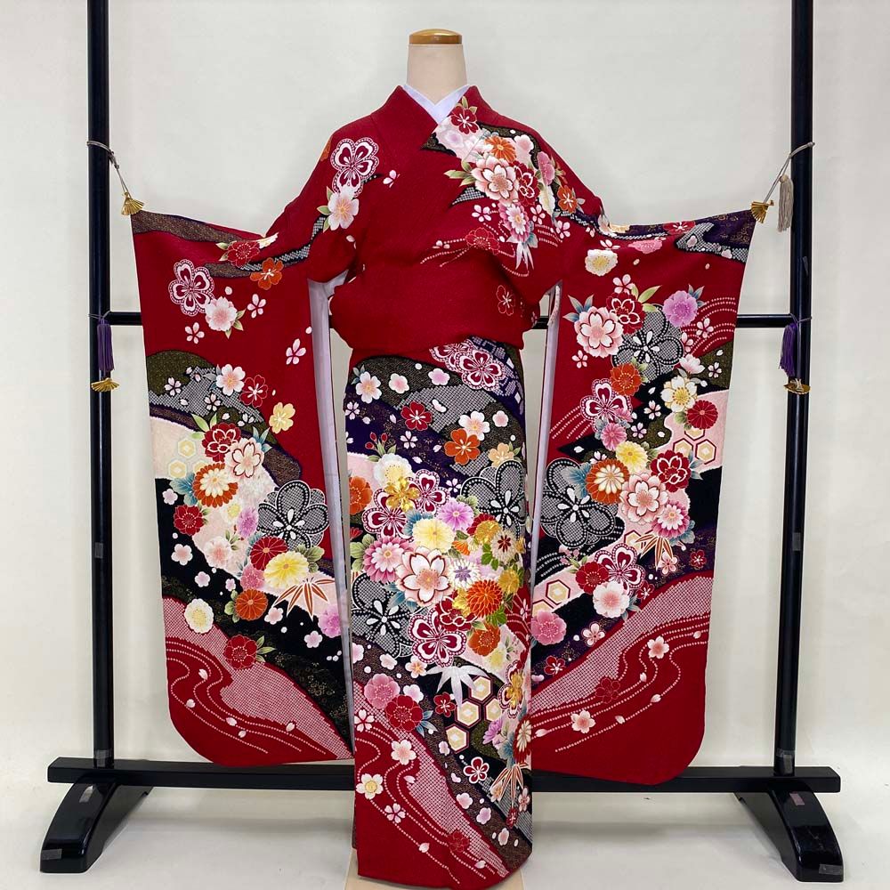 振袖 身丈172cm 裄丈67cm 正絹 名品 【中古】 振袖 身丈172cm 裄丈67.5cm 正絹 名品 【中古】の通販 by バイセル
