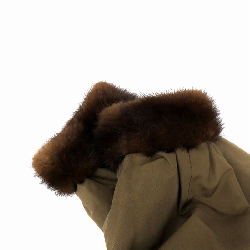 【中古】TOYOBO Chinonsilk コート ロング丈 ライナー付き ラムファー ミンクファー L 茶色 ブラウン レディース TOYOBO Chinonsilk コート ロング丈 ライナー付き ラムファー ミンク