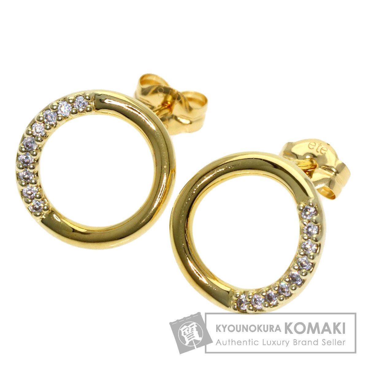 ete エテ ビジューサークル ピアス GP K18YG レディース [中古] - メルカリ