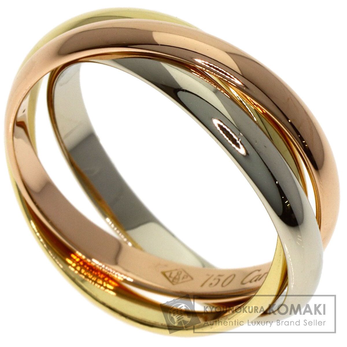 CARTIER カルティエ トリニティ XS 48 リング 指輪 K 18 YG WG レディース