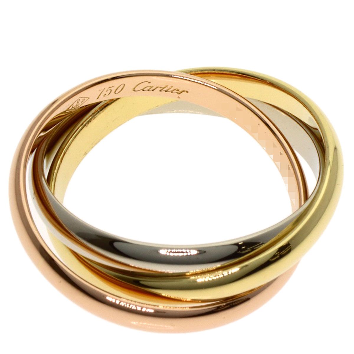 CARTIER カルティエ トリニティ XS #48 リング・指輪 K18YG K18WG