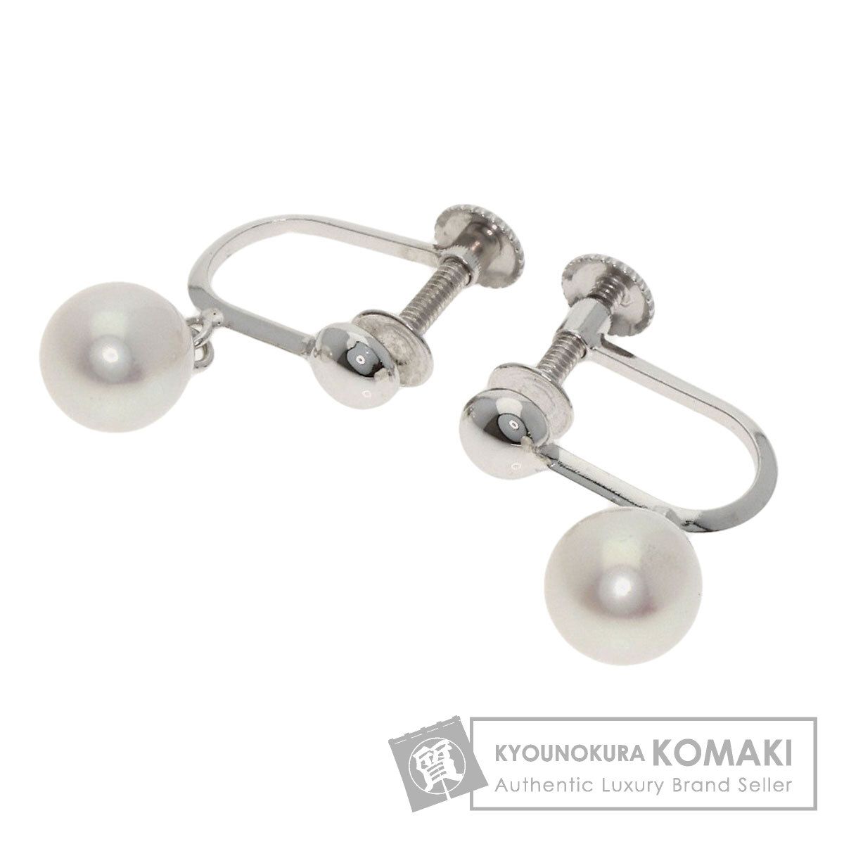 TASAKI タサキ パール 真珠 イヤリング K 18 WG レディース