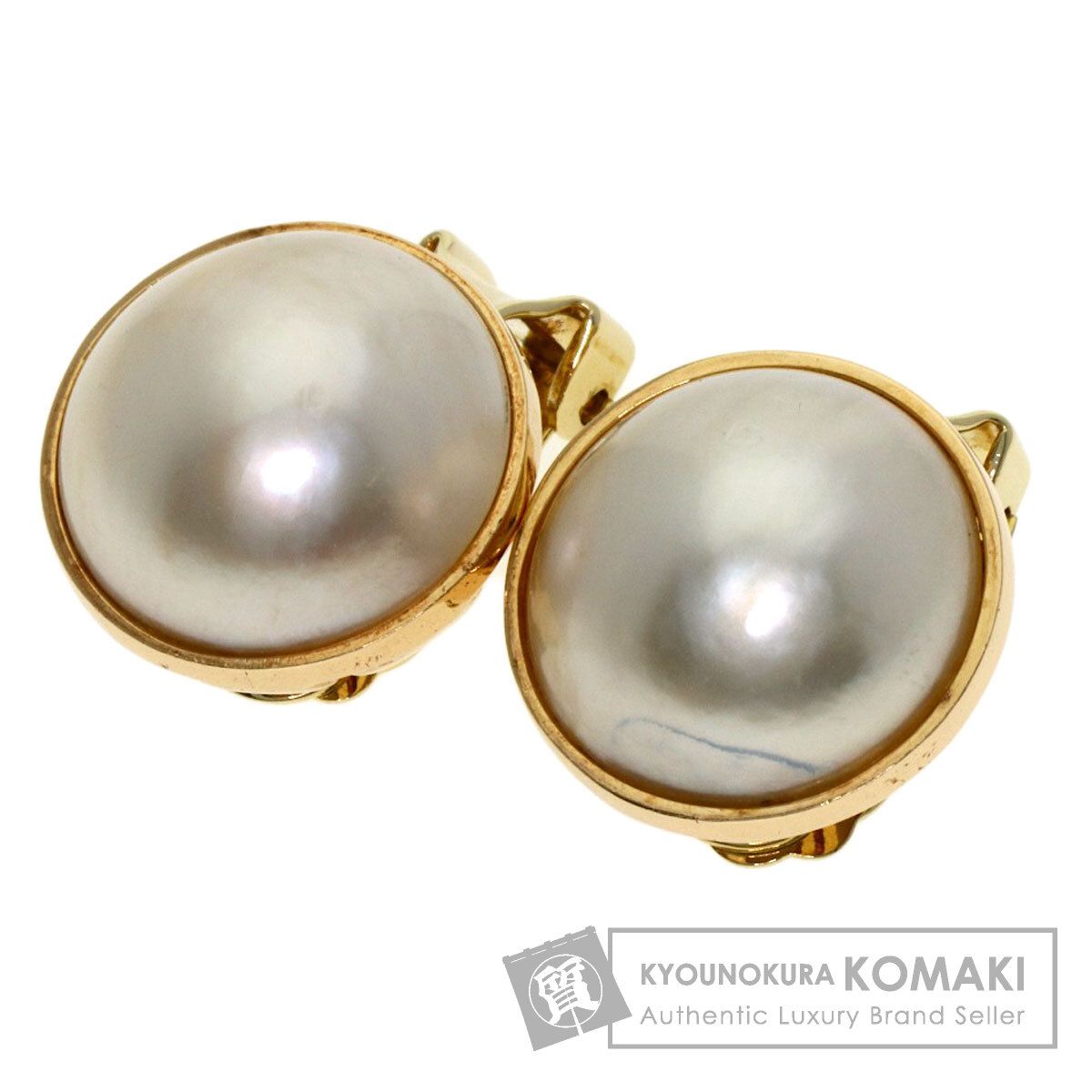 ミキモト マベ パール 真珠 イヤリング K 14 YG レディース