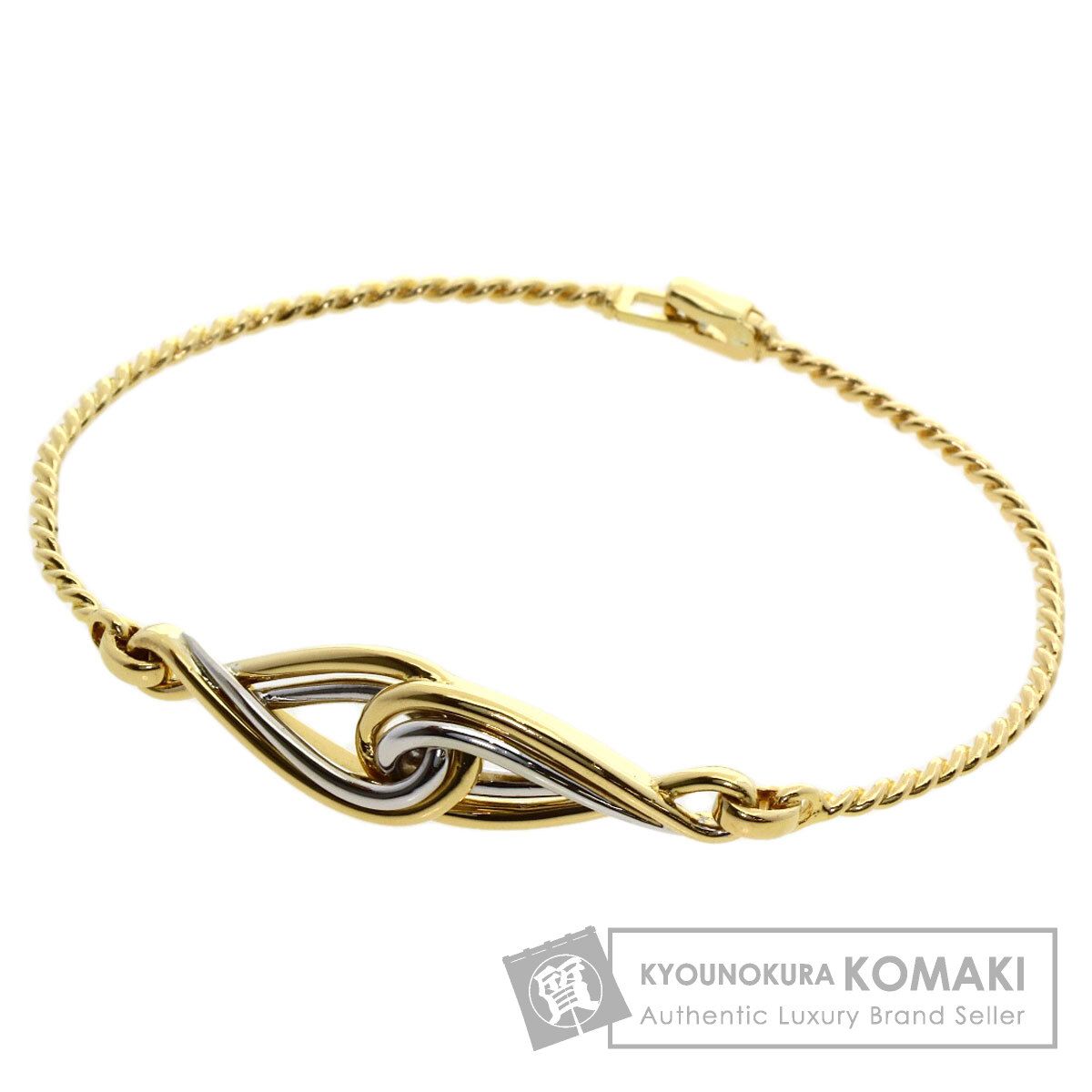 DIOR クリスチャンディオール ツイストモチーフ ブレスレット K 18 YG WG レディース