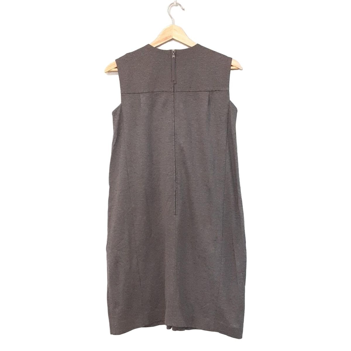 FOXEY YORK フォクシーニューヨーク ワンピース サイズ38 M レディース - 33992 ダークグレー クルーネック|ノースリーブ|ひざ丈