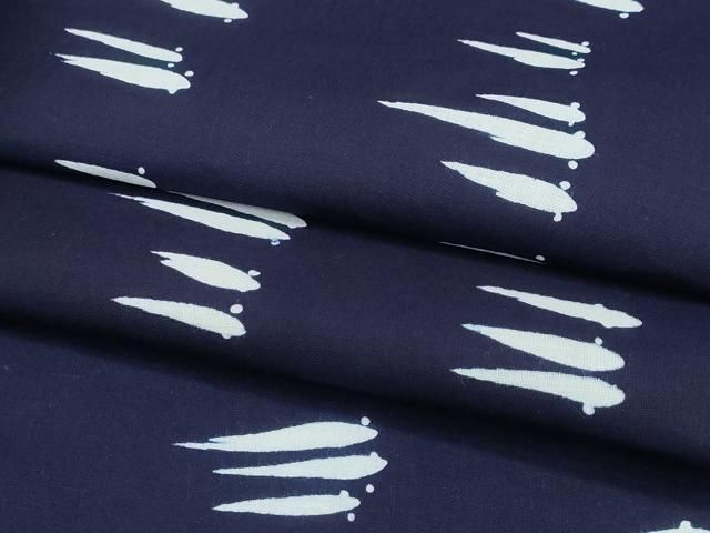 平和屋着物∴夏物 浴衣 メダカ 魚 綿 ng