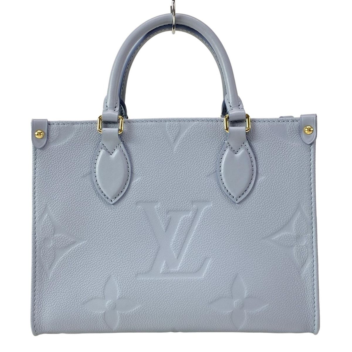 LOUIS VUITTON ルイヴィトン トートバッグ モノグラム アンプラント オンザゴーPM M 46840 ブルー レザー 牛革