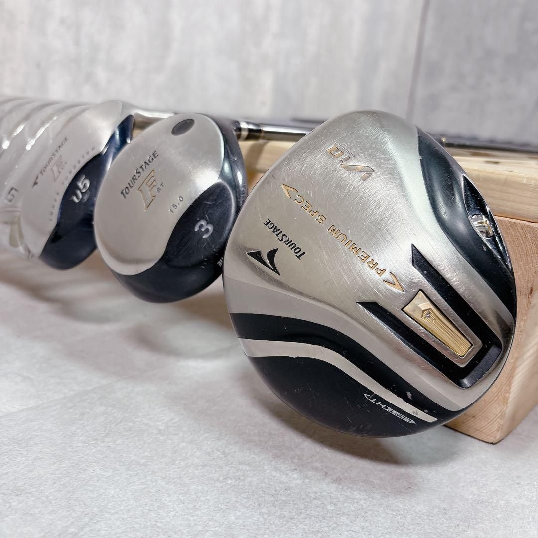 V 810 ツアーステージ メンズ ゴルフ クラブ フルセット エナメル 赤 男性